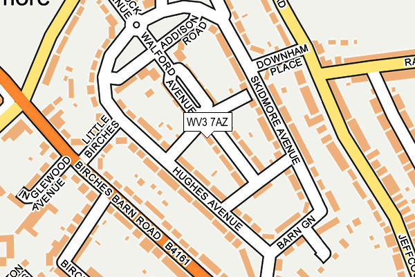 WV3 7AZ map - OS OpenMap – Local (Ordnance Survey)