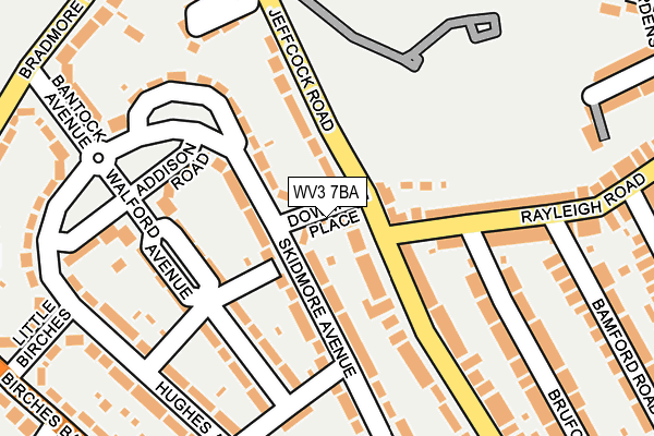 WV3 7BA map - OS OpenMap – Local (Ordnance Survey)