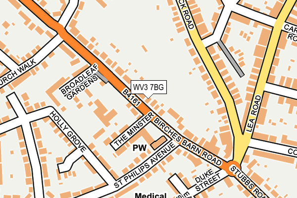 WV3 7BG map - OS OpenMap – Local (Ordnance Survey)