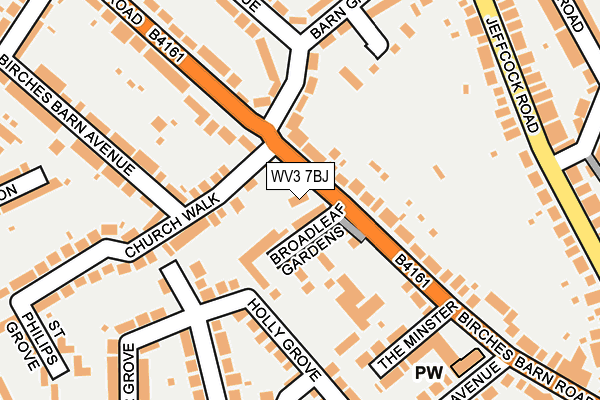 WV3 7BJ map - OS OpenMap – Local (Ordnance Survey)