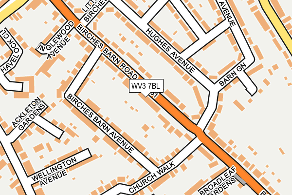 WV3 7BL map - OS OpenMap – Local (Ordnance Survey)