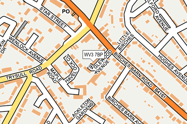 WV3 7BP map - OS OpenMap – Local (Ordnance Survey)