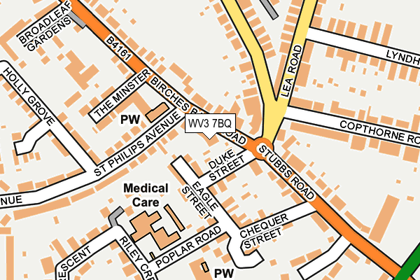 WV3 7BQ map - OS OpenMap – Local (Ordnance Survey)