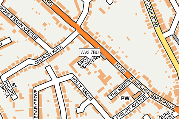 WV3 7BU map - OS OpenMap – Local (Ordnance Survey)