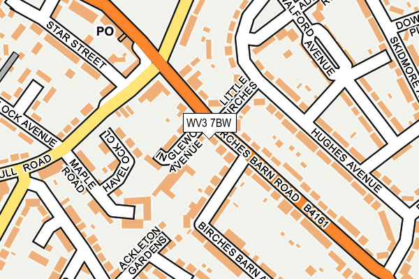 WV3 7BW map - OS OpenMap – Local (Ordnance Survey)