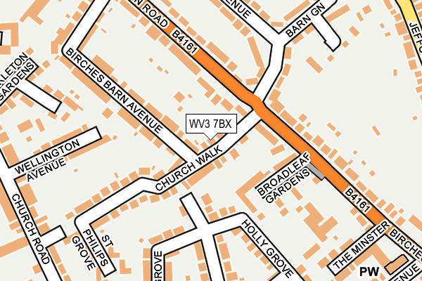 WV3 7BX map - OS OpenMap – Local (Ordnance Survey)