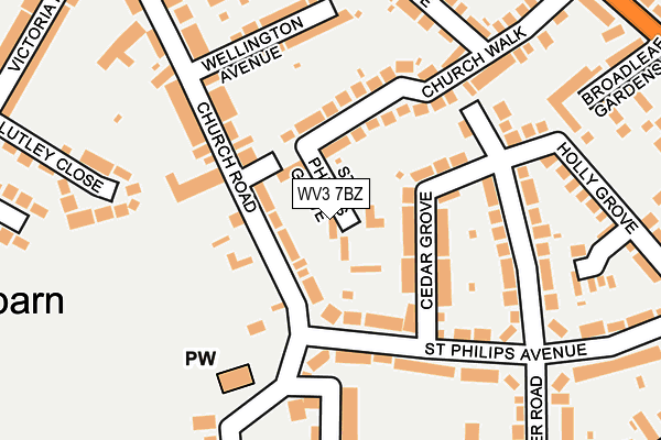 WV3 7BZ map - OS OpenMap – Local (Ordnance Survey)