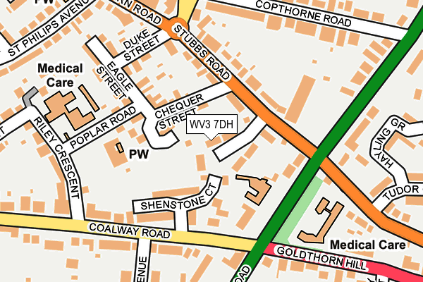 WV3 7DH map - OS OpenMap – Local (Ordnance Survey)
