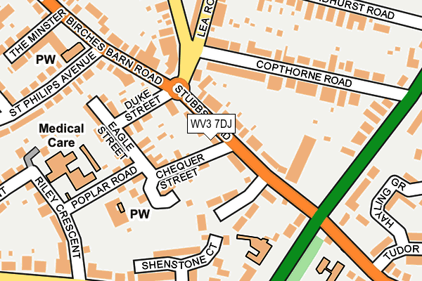 WV3 7DJ map - OS OpenMap – Local (Ordnance Survey)