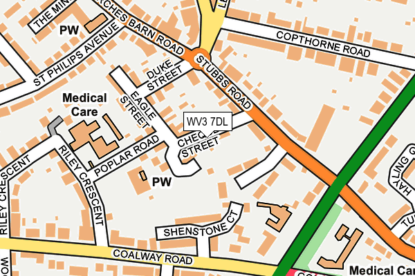WV3 7DL map - OS OpenMap – Local (Ordnance Survey)