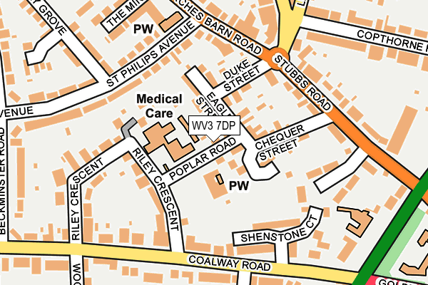 WV3 7DP map - OS OpenMap – Local (Ordnance Survey)