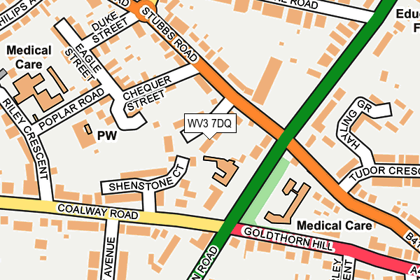 WV3 7DQ map - OS OpenMap – Local (Ordnance Survey)