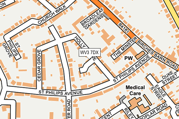 WV3 7DX map - OS OpenMap – Local (Ordnance Survey)