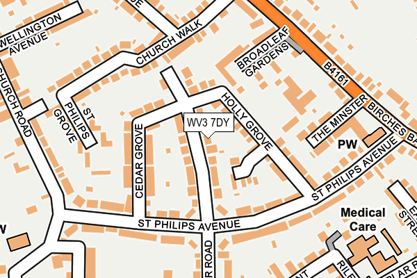 WV3 7DY map - OS OpenMap – Local (Ordnance Survey)