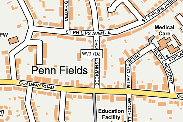 WV3 7DZ map - OS OpenMap – Local (Ordnance Survey)