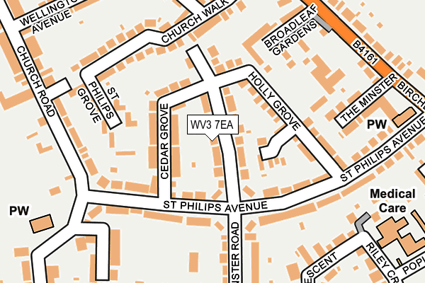 WV3 7EA map - OS OpenMap – Local (Ordnance Survey)