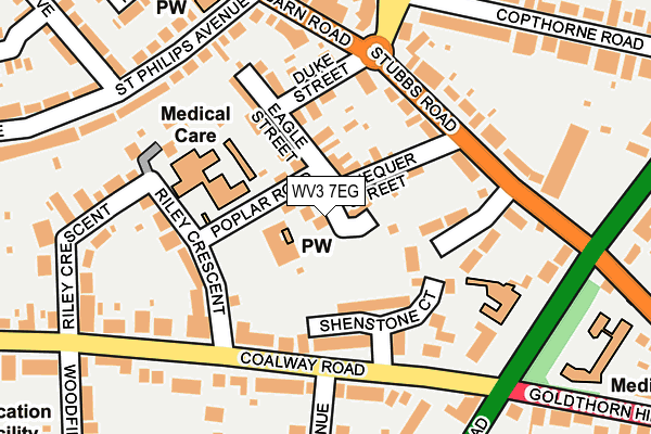WV3 7EG map - OS OpenMap – Local (Ordnance Survey)