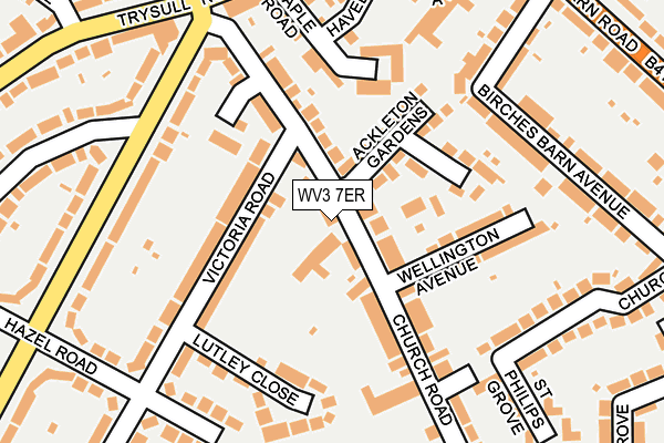 WV3 7ER map - OS OpenMap – Local (Ordnance Survey)