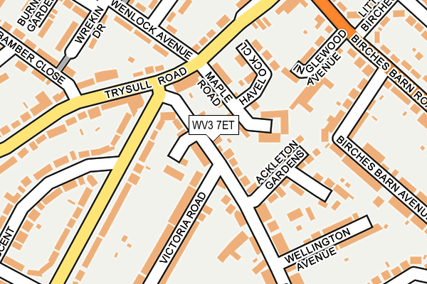 WV3 7ET map - OS OpenMap – Local (Ordnance Survey)