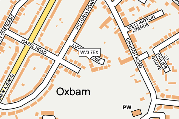 WV3 7EX map - OS OpenMap – Local (Ordnance Survey)