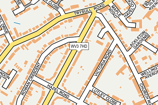 WV3 7HD map - OS OpenMap – Local (Ordnance Survey)