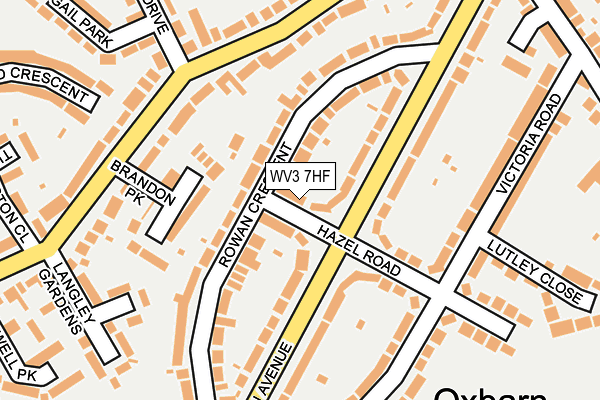 WV3 7HF map - OS OpenMap – Local (Ordnance Survey)