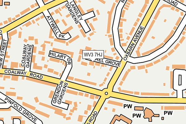 WV3 7HJ map - OS OpenMap – Local (Ordnance Survey)