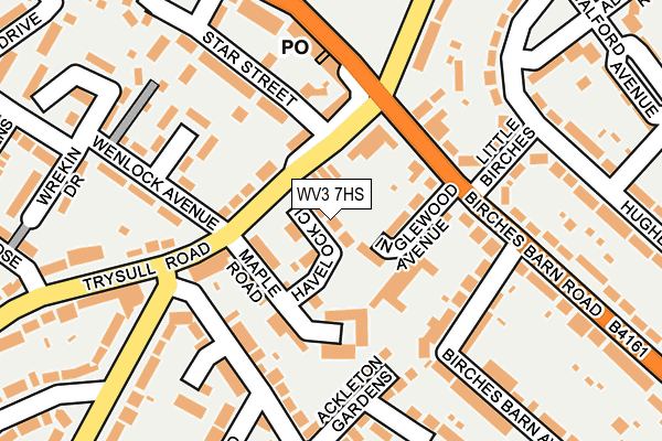 WV3 7HS map - OS OpenMap – Local (Ordnance Survey)