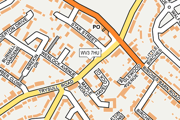 WV3 7HU map - OS OpenMap – Local (Ordnance Survey)