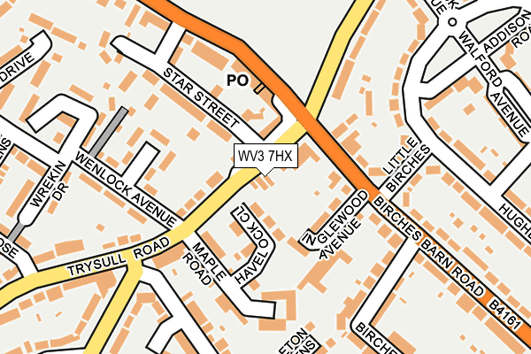 WV3 7HX map - OS OpenMap – Local (Ordnance Survey)