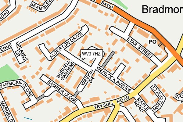 WV3 7HZ map - OS OpenMap – Local (Ordnance Survey)