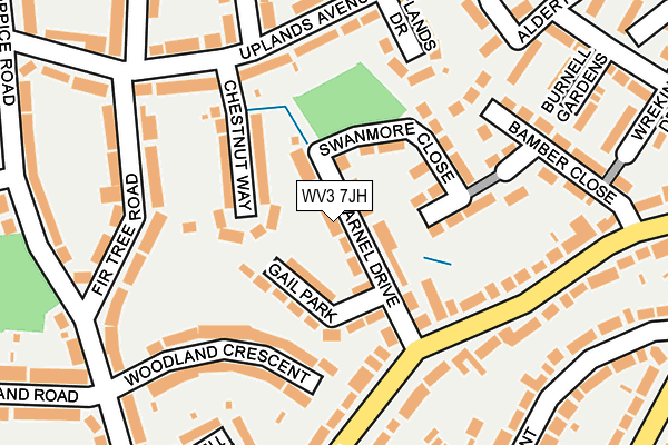 WV3 7JH map - OS OpenMap – Local (Ordnance Survey)