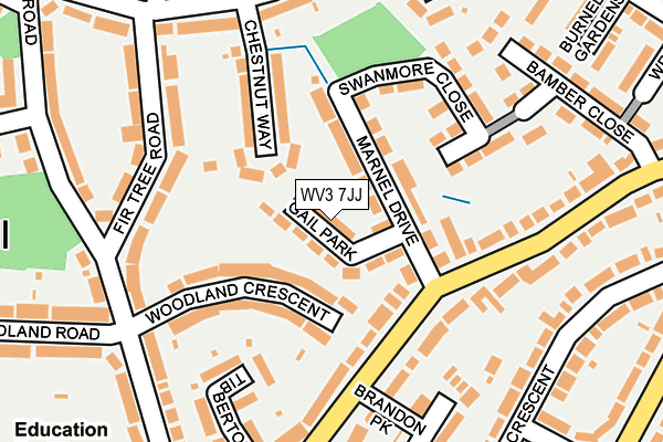 WV3 7JJ map - OS OpenMap – Local (Ordnance Survey)