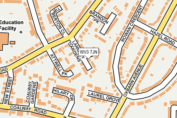 WV3 7JN map - OS OpenMap – Local (Ordnance Survey)