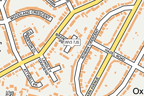 WV3 7JS map - OS OpenMap – Local (Ordnance Survey)
