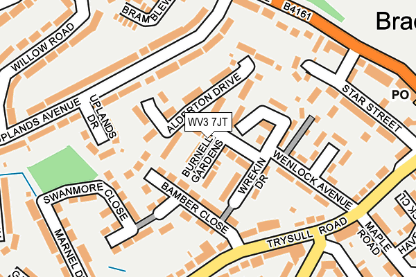 WV3 7JT map - OS OpenMap – Local (Ordnance Survey)