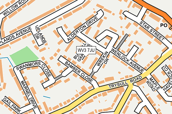 WV3 7JU map - OS OpenMap – Local (Ordnance Survey)