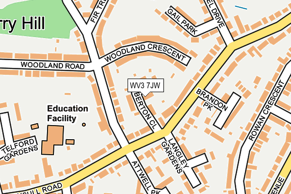 WV3 7JW map - OS OpenMap – Local (Ordnance Survey)