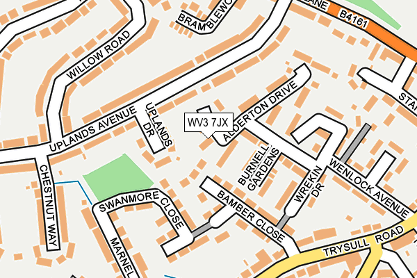 WV3 7JX map - OS OpenMap – Local (Ordnance Survey)
