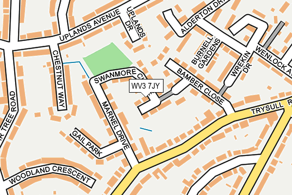 WV3 7JY map - OS OpenMap – Local (Ordnance Survey)