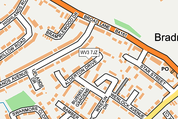 WV3 7JZ map - OS OpenMap – Local (Ordnance Survey)