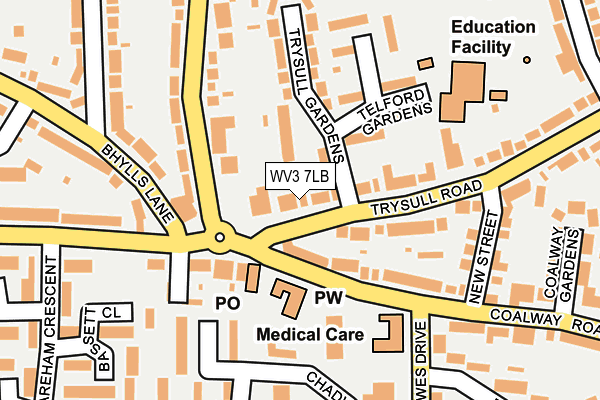 WV3 7LB map - OS OpenMap – Local (Ordnance Survey)