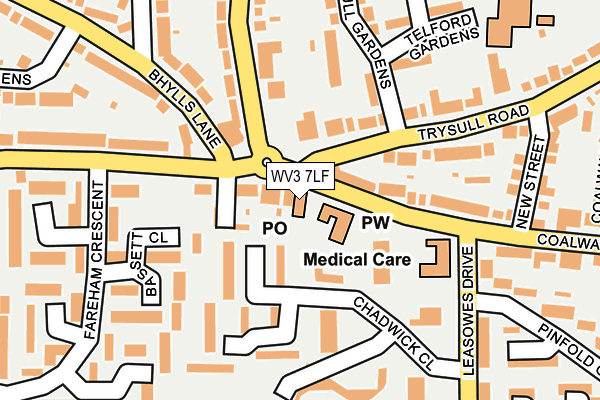 WV3 7LF map - OS OpenMap – Local (Ordnance Survey)