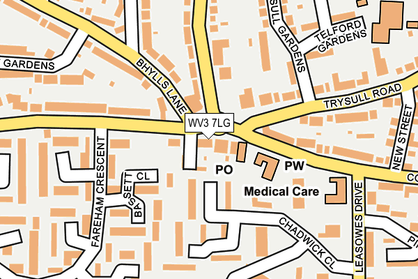 WV3 7LG map - OS OpenMap – Local (Ordnance Survey)
