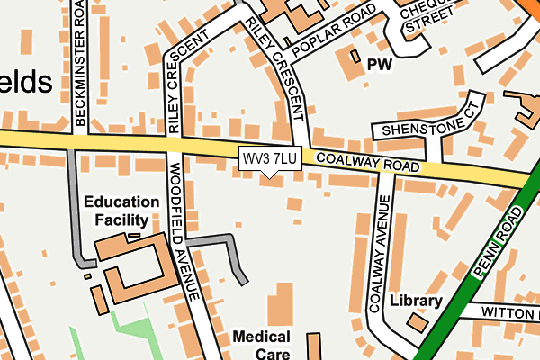 WV3 7LU map - OS OpenMap – Local (Ordnance Survey)