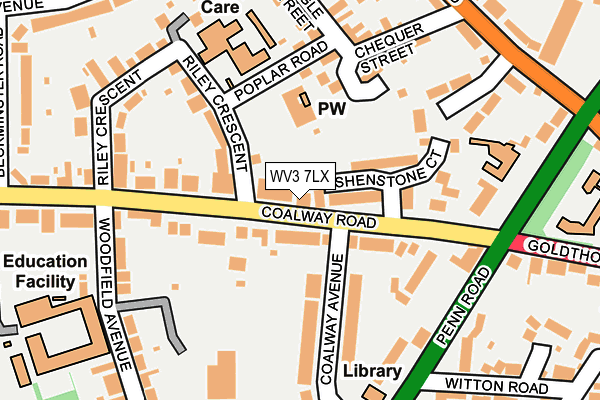 WV3 7LX map - OS OpenMap – Local (Ordnance Survey)