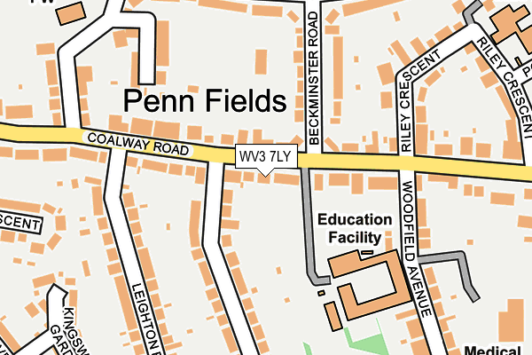 WV3 7LY map - OS OpenMap – Local (Ordnance Survey)