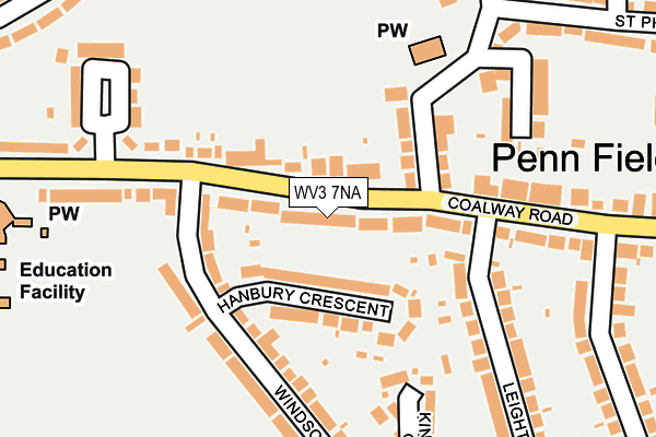 WV3 7NA map - OS OpenMap – Local (Ordnance Survey)