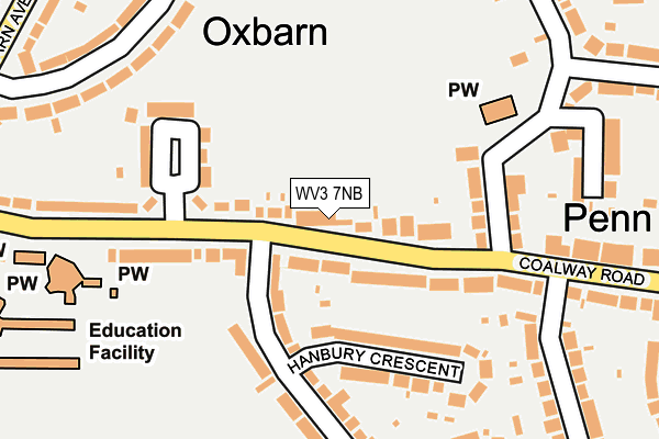 WV3 7NB map - OS OpenMap – Local (Ordnance Survey)