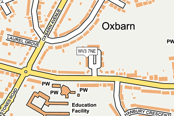WV3 7NE map - OS OpenMap – Local (Ordnance Survey)